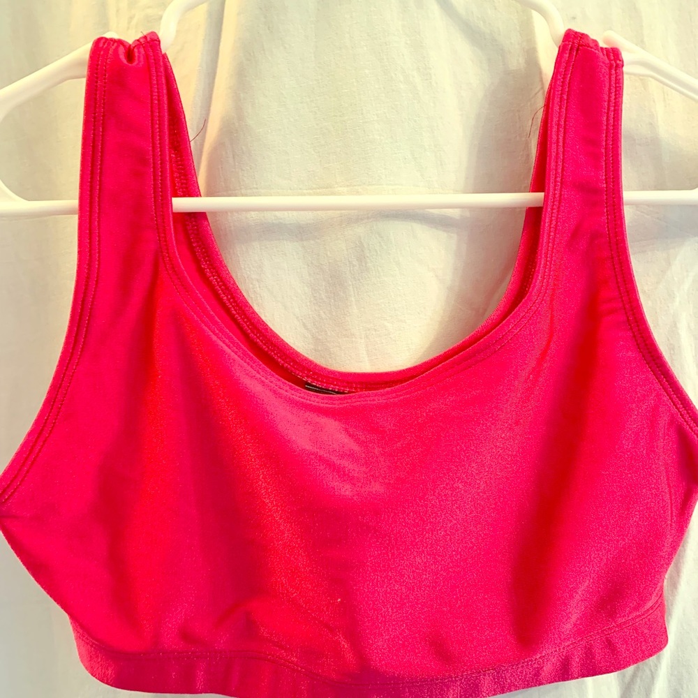 80's style shiney sports bra